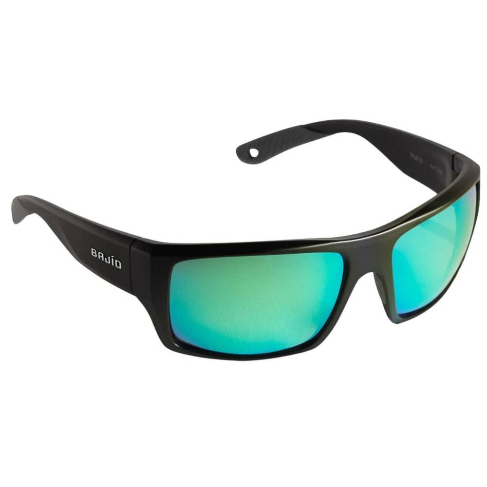 NEW BAJIO unisex nato sunglasses in matte black /green glass mirror